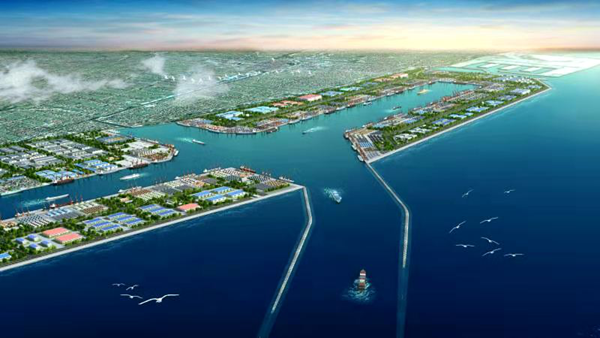 未来吕四港规划效果图不久的将来,吕四港将完成惊人一"跃",华丽转身.