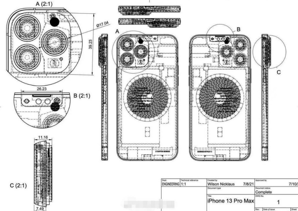 iphone 13原型机及图纸曝光 苹果:律师函警告!