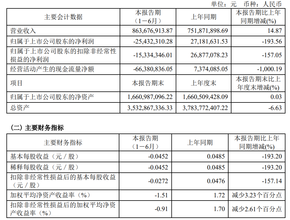 太龙药业上半年亏损2543.23万元