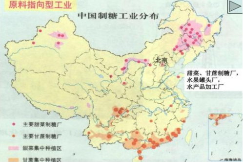 中国甜菜种植区域分布
