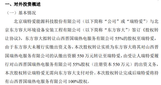 瑞特爱 _ 股票行情 _ 东方财富网
