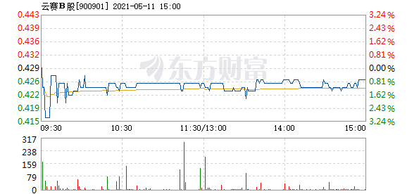 云赛b股5月11日快速反弹