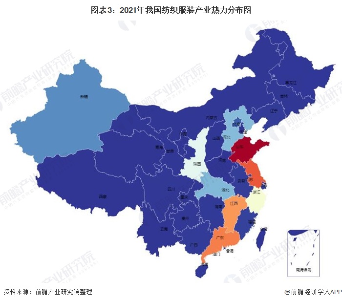 2021年中国纺织服装行业产业链现状及区域市场格局分析 江浙地区产业