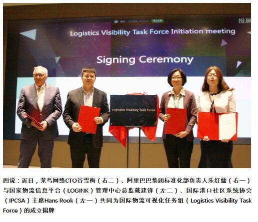 阿里菜鸟LOGINK以及IPCSA成立国际物流可视