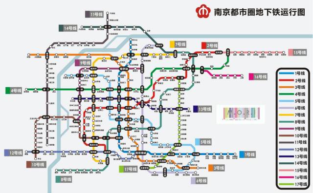 (南京都市圈地下鐵運行圖)根據規劃,地鐵12號線長度為24.