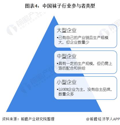 图表4:中国袜子行业参与者类型