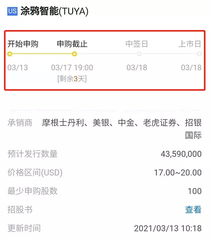 涂鸦智能(TUYA.US)AI+IoT概念 腾讯持股超10%