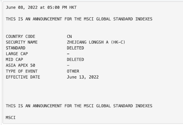 將9只股票從全球標準指數系列剔除,6月13日(下週一)生效,涉及上海家化
