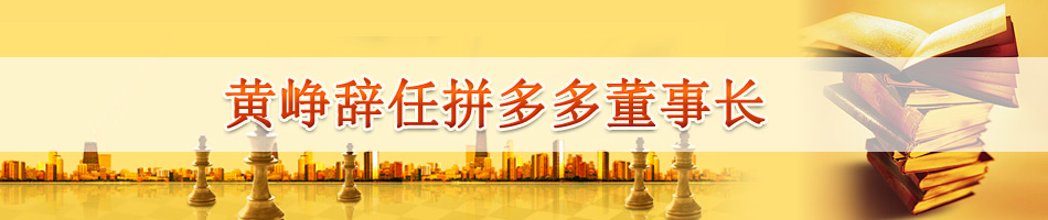黄峥辞任拼多多董事长