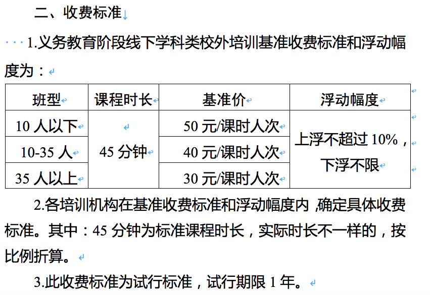 上海、浙江金华拟出台学科类培训政府指导价 上海一对一每课时70元左右