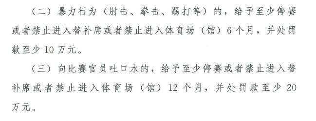 《中国足球协会纪律准则》部分条例
