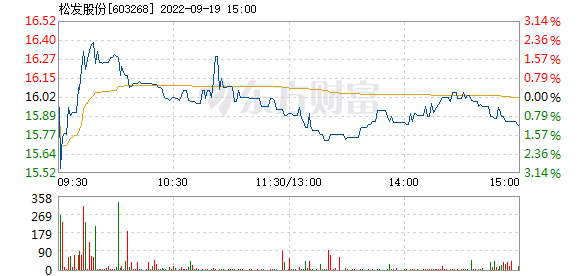 松发股份9月19日快速上涨