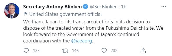 日本决定将核污水入海！我外交部：极不负责！韩国强烈遗憾！美国务卿居然表示感谢？