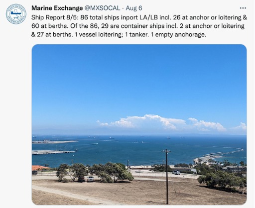 来源:加利福尼亚州海运交易所社交媒体截屏