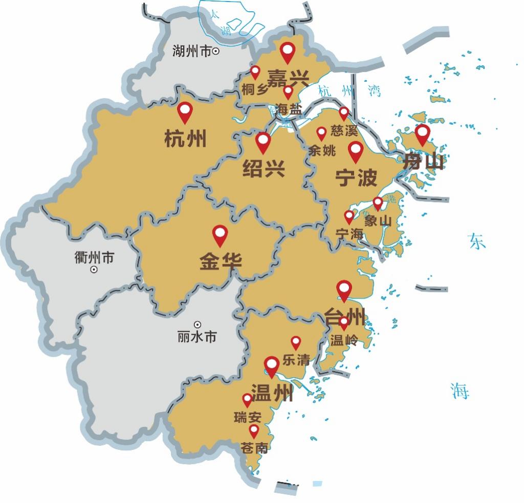 浙江地图全图放大图片