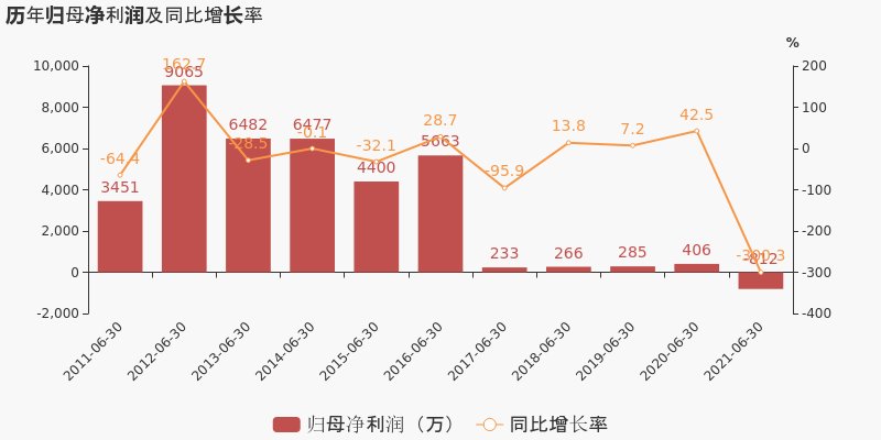 图解中报海螺型材2021上半年归母净利润同比盈转亏亏损合计约812万元